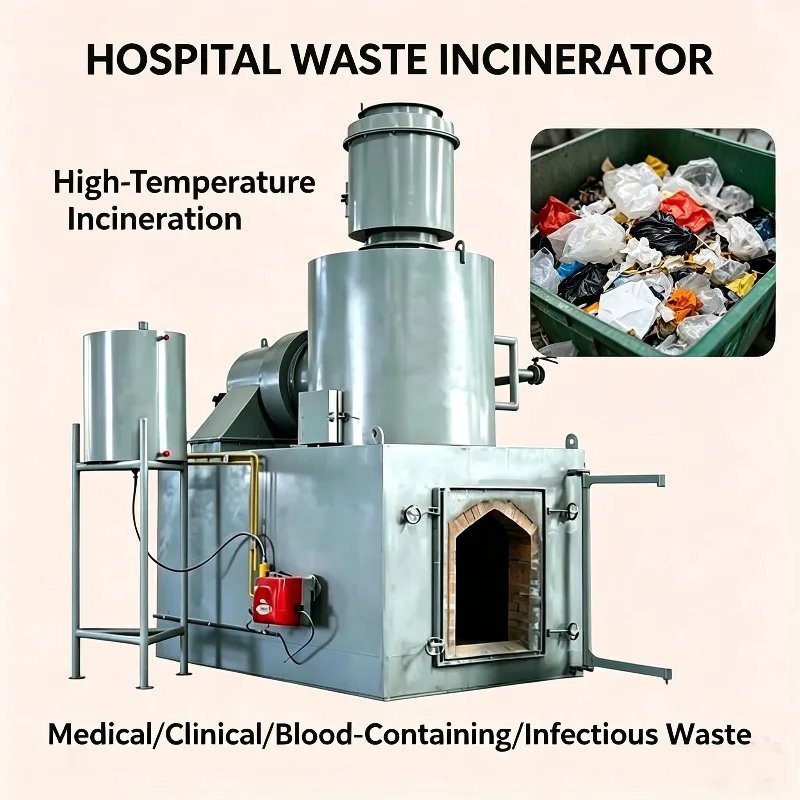 Customized High Quality Smokeless Medical Waste Incinerator for Clinic, Laboratory and Healthcare Facility Waste Disposal
