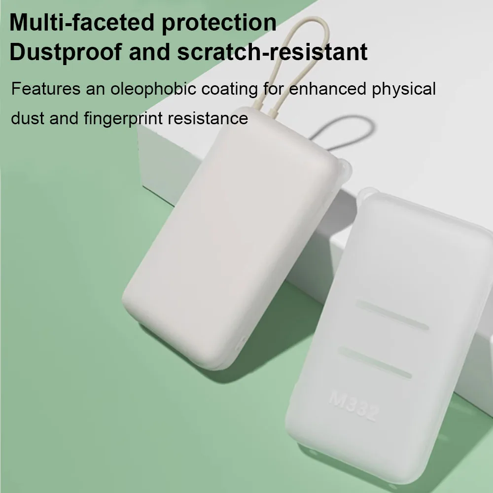 Shockproof Silicone Case for Xiaomi Built-in Cable Power Bank 20000 33W PB2033MI Dustproof Protective Power Bank Case