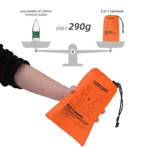 في الهواء الطلق 3 في 1 طويلة الأكمام مقنعين المعطف المطر للدراجات النارية التخييم المشي لمسافات طويلة السفر خيمة المطر أفضل 12 معاطف واقية من المطر للسيدة - رقم 3