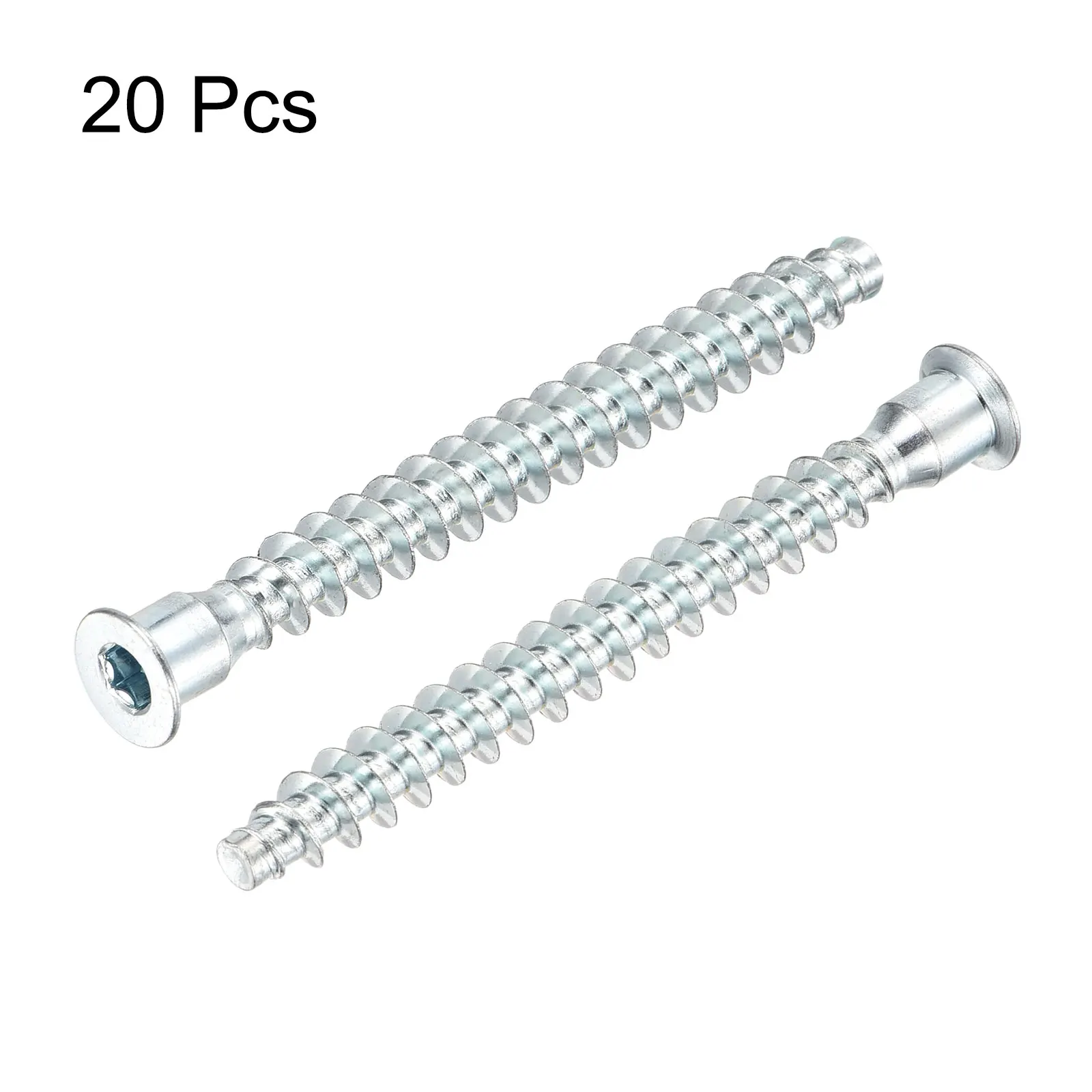 20/50/100Pcs M5 M7 Hex Socket Countersunk Head Self Tapping Connecting Screws Carbon Steel Furniture Confirmat Screw