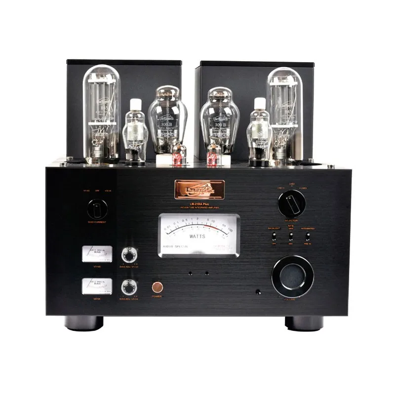 TZT  Line Magnetic LM-219IA Plus Integrated Tube Power Amplifier 300B Push 845 Class A 24W*2 Swtich Preamplifier Mode