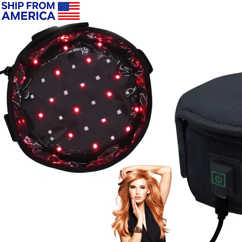 

Laser Hair Growth Cap Red Light Therapy Hat LLLT Device for Hair Loss Treatment Regrowth Anti Balding Men Women Home Use