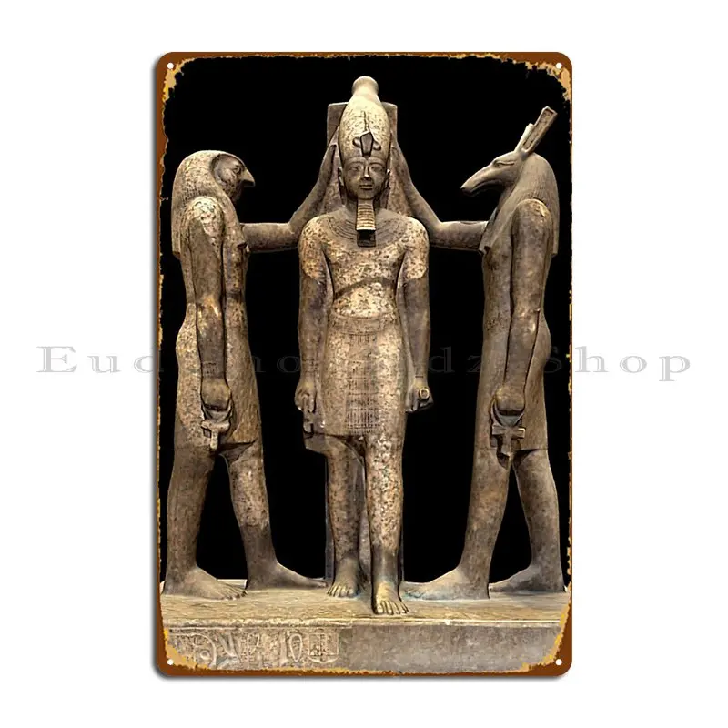 Horus And Set Crown Rameses Ii Metal Plaque Designer Cinema Funny Cinema Kitchen Tin Sign Poster