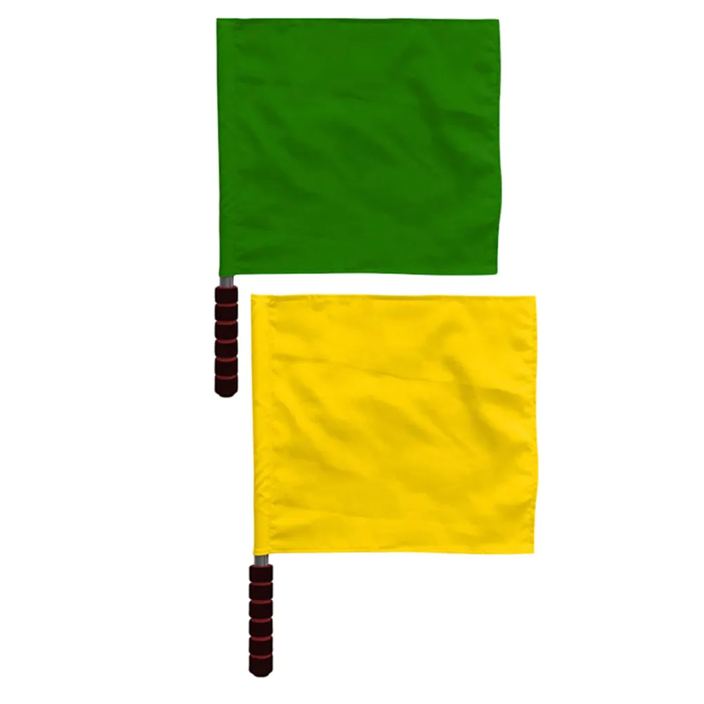 

2Pcs Traffic Flags Handheld Bright Colors Lightweight Signal Flags for Referees Volleyball Cycling Match Safety