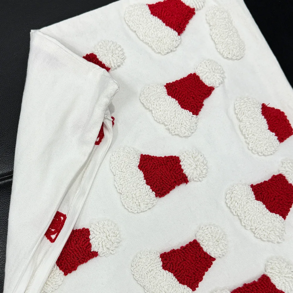 

3types Canvas Tufting Pillow Cover Case for Sofa Living Room Bedroom Christmas Gift Home Decoration Office Chair Cushion Cover