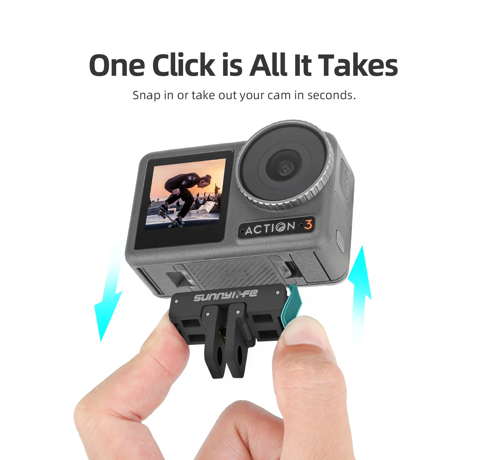 Magnetic Quick Release Mount Bracket For DJI Action 2 3 4 Ultra-light Aluminum Alloy Adapter for DJI Osmo Action 4 AccessorIes