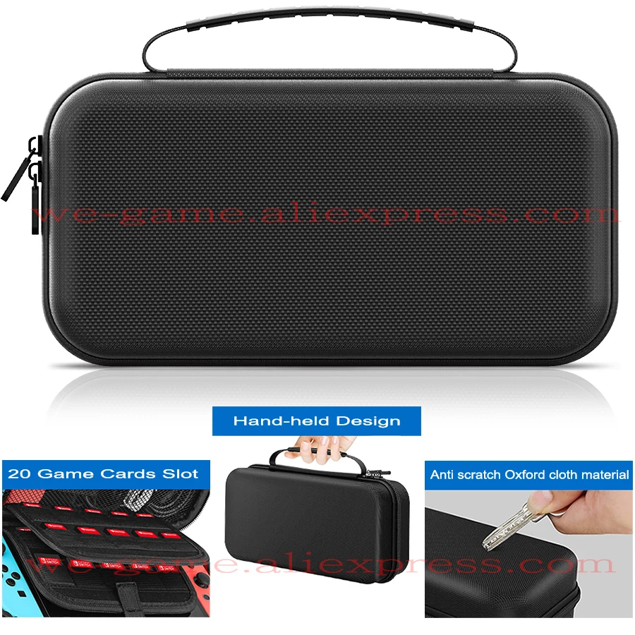 حقيبة حمل نينتندو سويتش OLED للسفر حقيبة تخزين محمولة عالية الجودة لملحقات ألعاب نينتندو سويتش/وحدة التحكم OLED