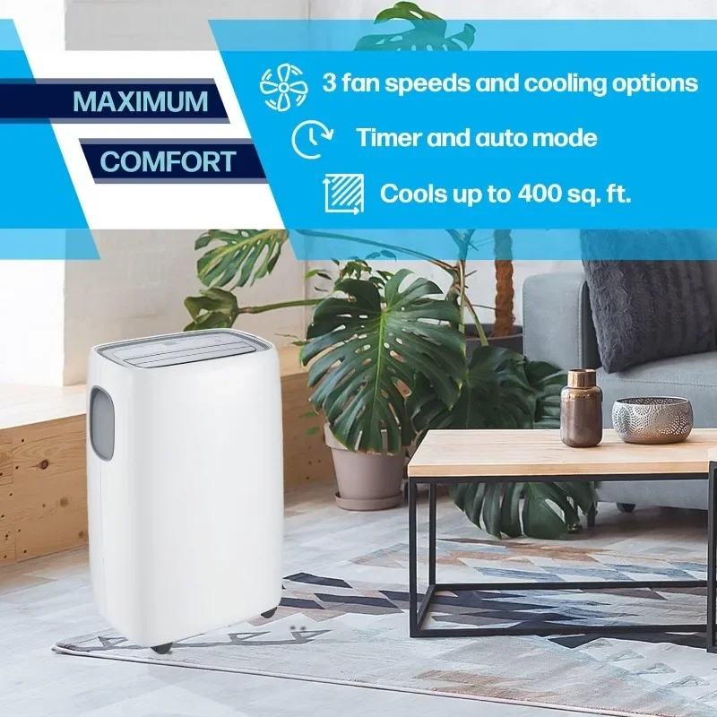 Condizionatore d'aria portatile con pompa di calore e deumidificatore, appartamento portatile, camera da letto, telecomando per stanze piccole/medie