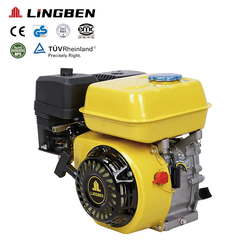 

LINGBEN 170F (1/2 Speed Red.) 7HP Single-cylinder Engine Forced Air-cooled OHV Four-stroke Carburetor Petrol Engine