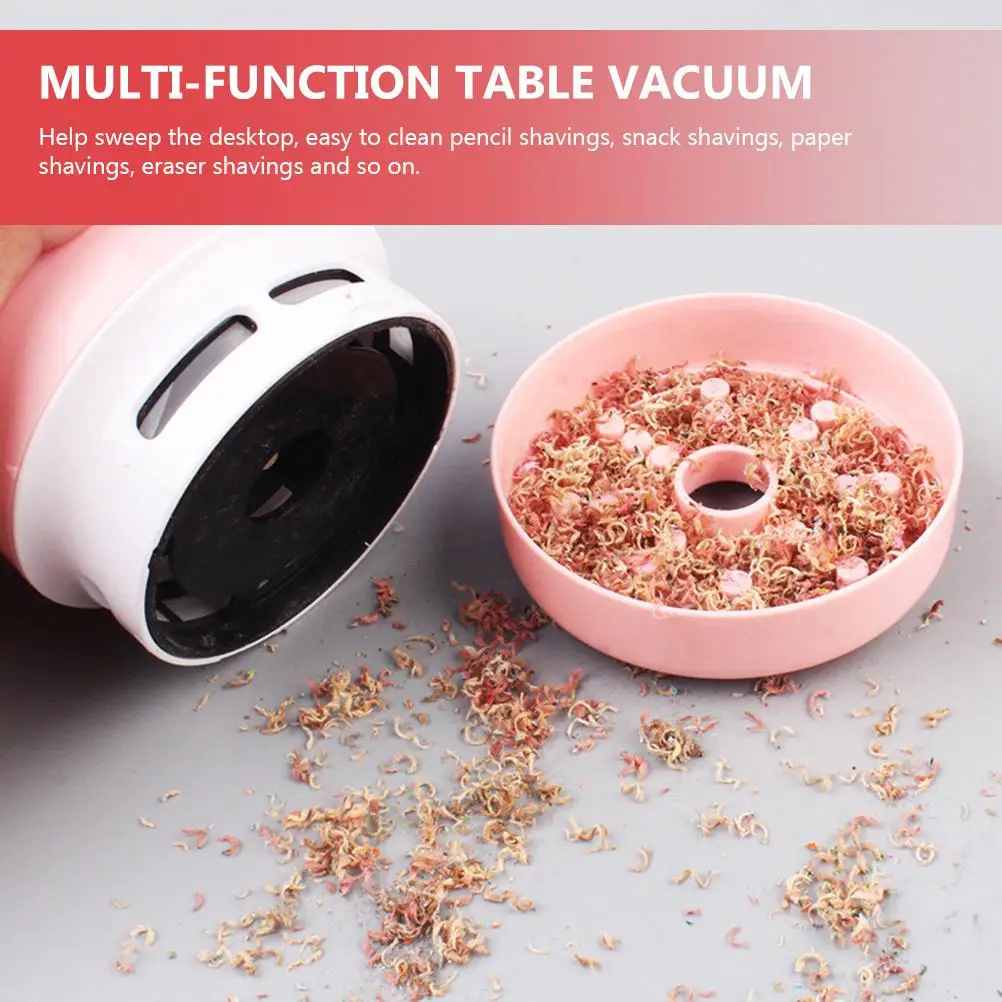 

Pink Handheld Vacuum Cleaner Mini Desk Sweeper Household Table Cleaner Portable Cleaner Desktop Collector Multi Function Cleaner
