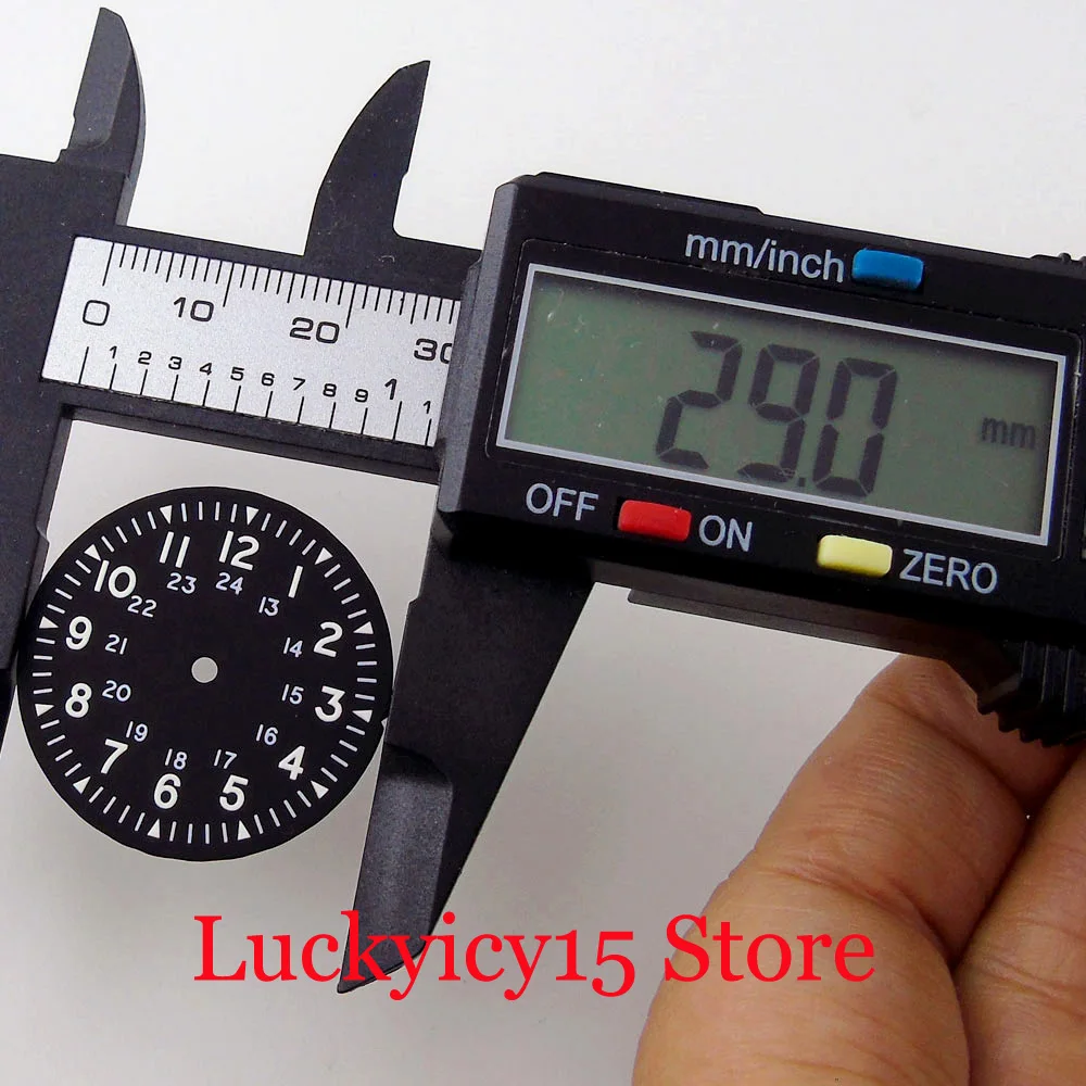 Green Luminous 29mm Black Sterile Watch Dial Fit NH35A NH36A SKX SRP ETA 2824 PT5000 ST2130 Automatic Movement Hands - Image 6