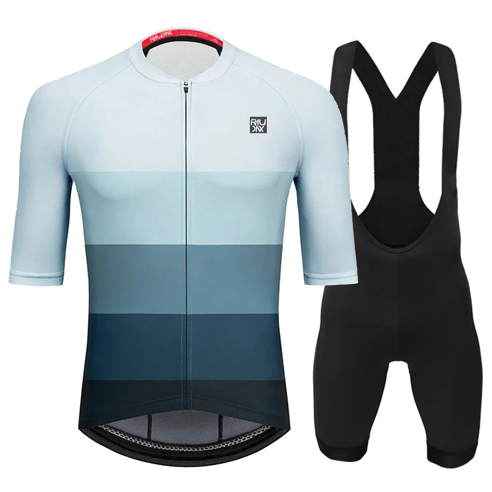 Raudax Men Summer Cycling Clothing Sets Breathable Mountain Bike Cycling Clothes Youth Ropa Ciclismo Verano Triathlon Suits