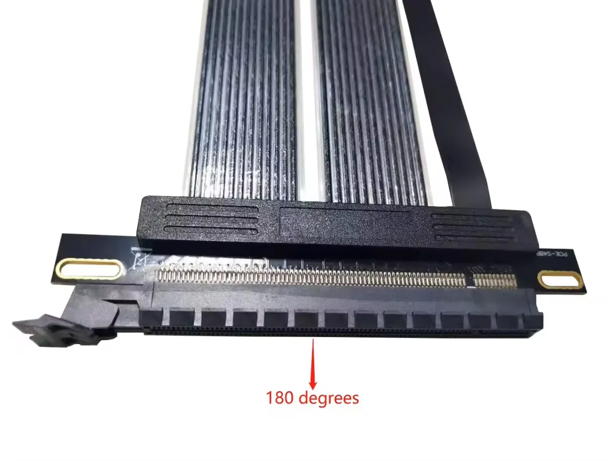 4.0 PCIE-Verlängerungskabel 90/180 Grad PCIe-Riser-Kabel 16x PCI-E 16X Flexibles Verlängerungskabel 30 cm/40 cm/50 cm/60 cm