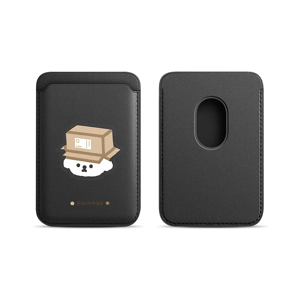 Puppy Leder-Kartenetui Handyhülle Kartenhalter für Magnetische Hülle Geeignet für alle iPhone Magsafe Karten-Handy-Rückseiten-Taschen – Detail 9