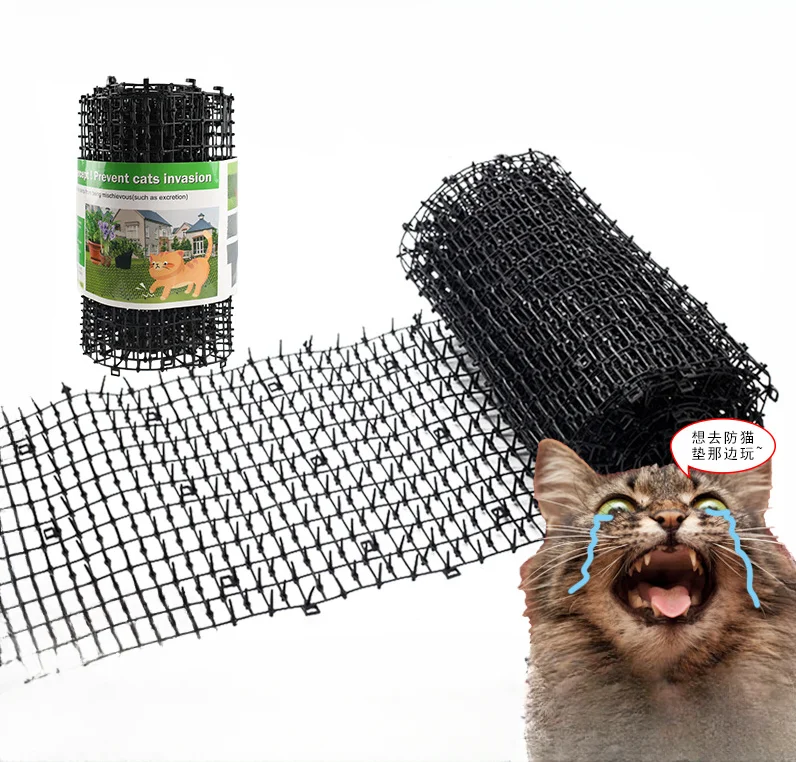 

Garden Balcony Isolation Net Cat Repellent Mat Anti-Cat with Prickle Strips Spikes Straps Deterrent Keep Dog Pet Away Supplies