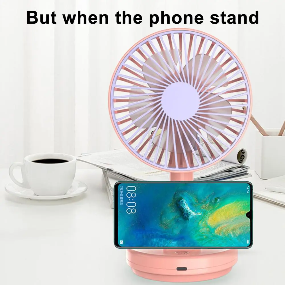 

Rotating Desk Fan with 3 Speeds USB Charging Portable Cooling Fan for Office Home Wide-Angle Air Electric Fan Quiet Summer Gadge