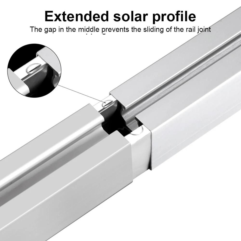 Solar Rail Connector Kit 10 Pieces Designed for Easy Extension and Firm Connection of 40x40 Solar Aluminum Profiles