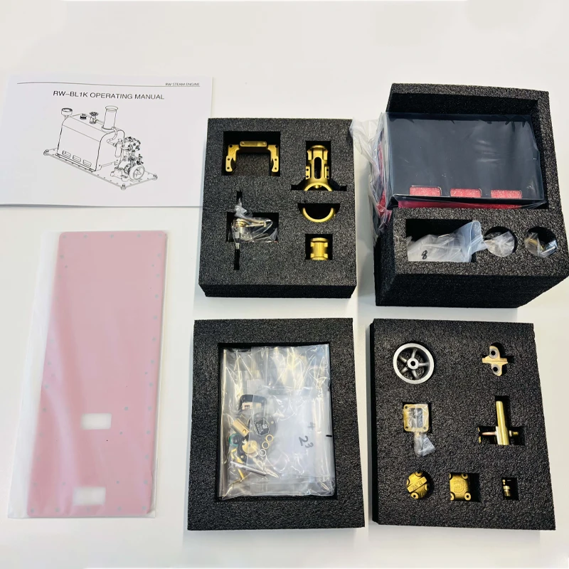 RW-BL1K محرك بخاري اسطوانة واحدة لتقوم بها بنفسك غلاية التدفئة محرك قارب البخار لعبة معدنية #6