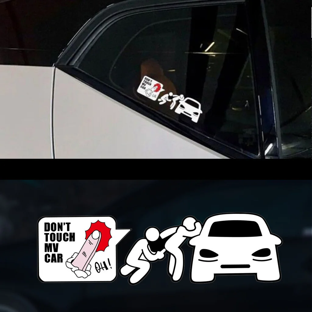 

1PCS Eye-Catching Anti-Touch Unique Cartoon Self-Adhesive Waterproof Removable Decals for Cars Notebooks Personal Items Decor