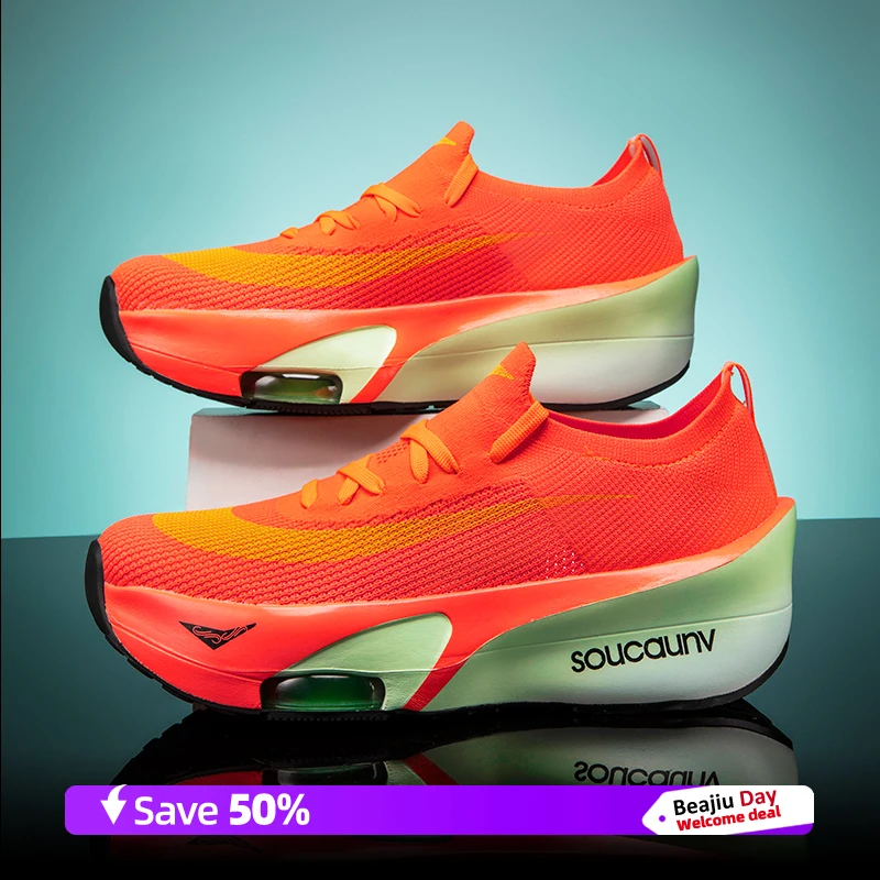 Air Cushion Running Shoes Speciality Marathon Men Sports Breathable Lightweight Women's Comfortable Nonskid Leisure Sneakers image 4