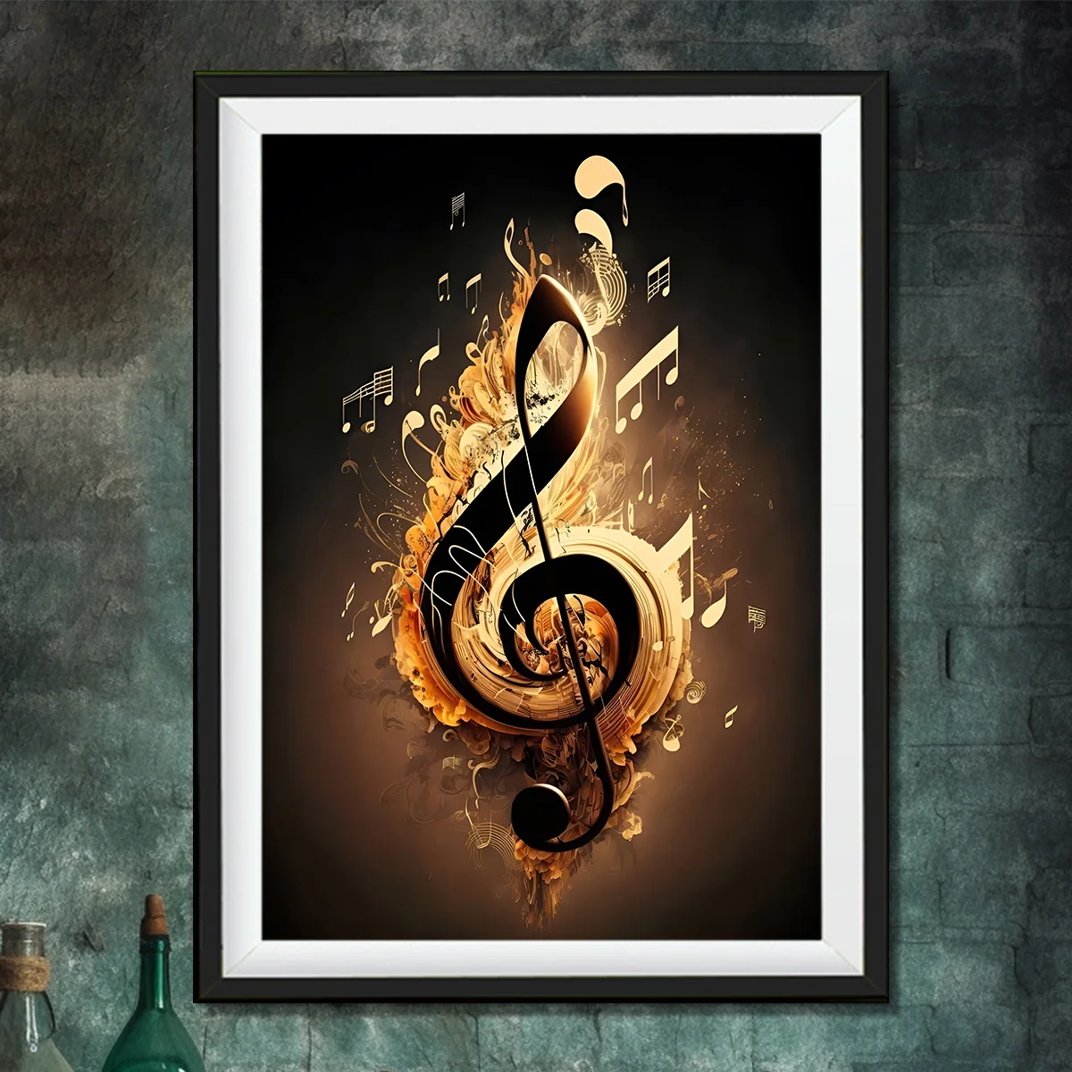 (No Framed) Canvas Poster, Modern Art, Beautiful Notes, Music Lovers, Ideal Gift For Bedroom, Decor Wall Art, Wall Decor, Fall D