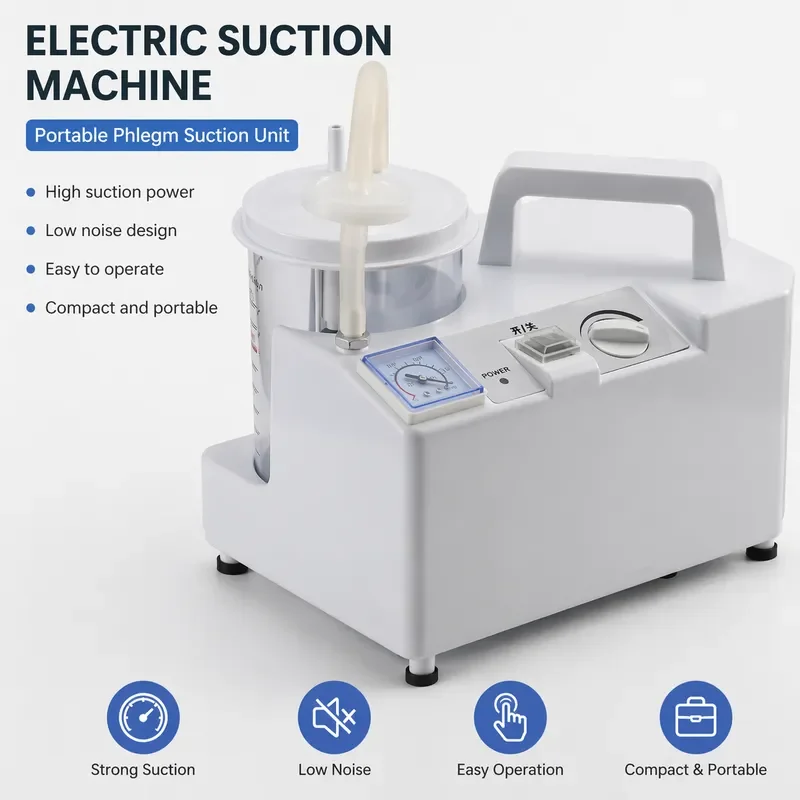 Rechargeable Portable Veterinary Phlegm Mucus Suction Machine, Dental Surgical Medical Aspirator For Animal Clinical Treatment