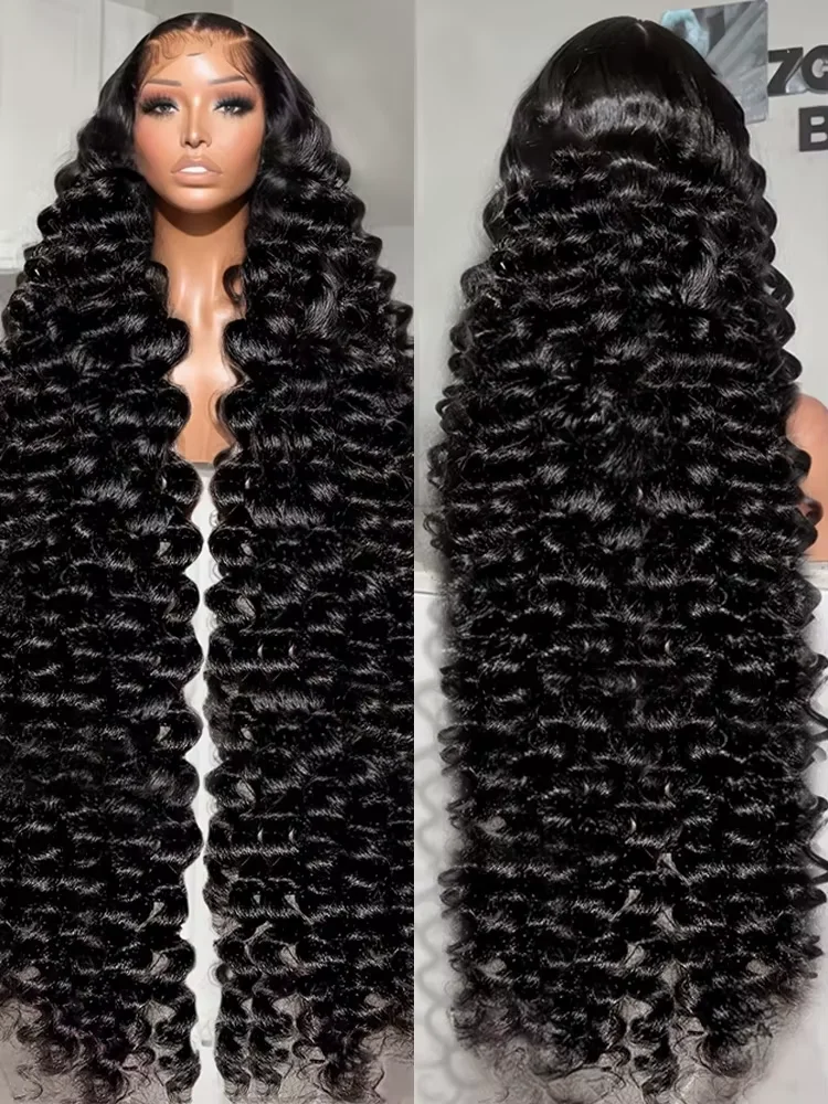 

Loose Nature Deep Wave Frontal Wig 13x6 HD Lace Frontal Human Hair Wigs For Women Brazilian Wavy Lace Front Wig PrePlucked 200%