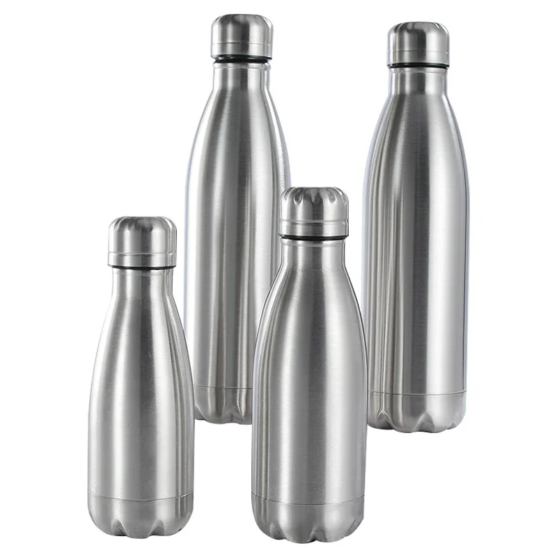 0.75/1 Liter Stainless Steel Canteen Kettle Outdoor Camping Hiking Water Bottle Portable Large Capacity Leakproof Drinking Bottl