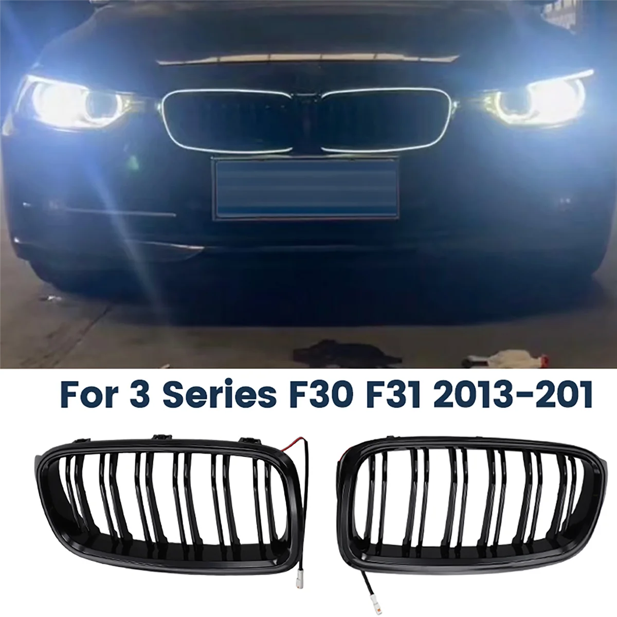 Car LED Light Front Kidney Grille Grille Lights for BMW 3 Series F30 F31