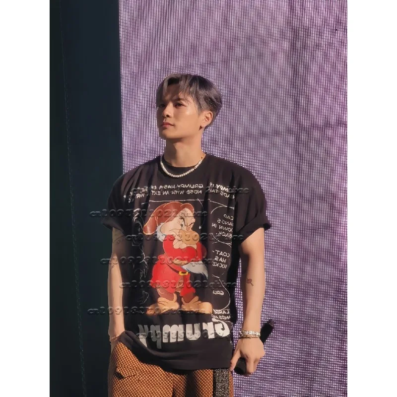 

American Celebrity Rock Band Retro 3D Print Loose and Versatile Quick Drying Short Sleeved T-shirt Summer Men's Trend