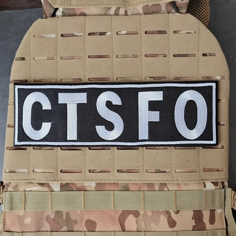 CTSFO Tactical Vest Patches Embroidery Badges Hook and Loop Backpack Clothing Accessories Large Cloth Stickers Hat Appliques