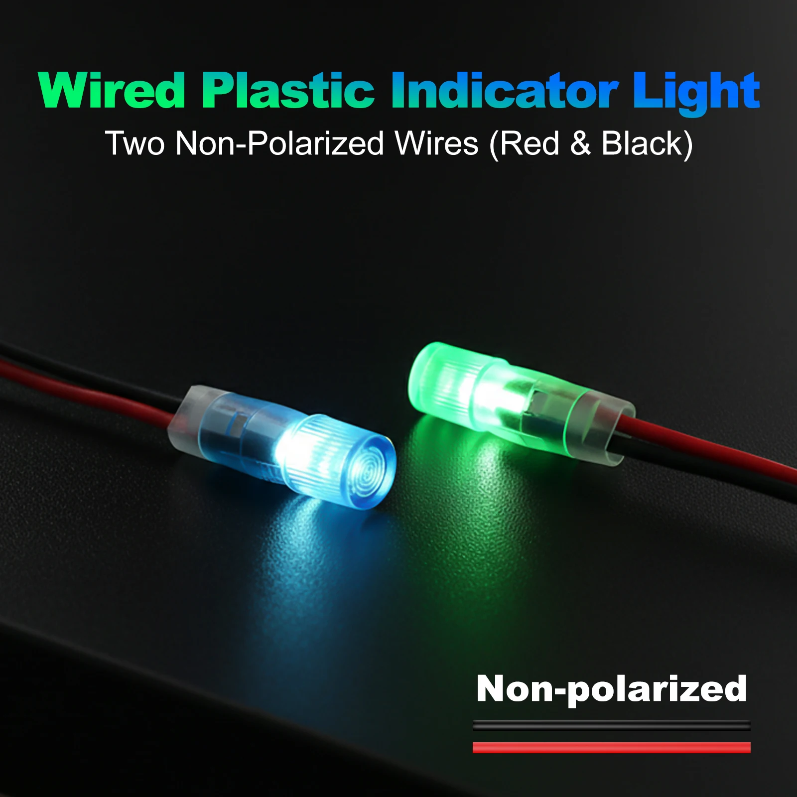 FILN 5 Stück 6mm Mini Kunststoff-LED-Kontrollleuchte 12V/24V Indikatorlampe für DIY Auto Marine Industriesteuerungsausrüstung – Detail 3