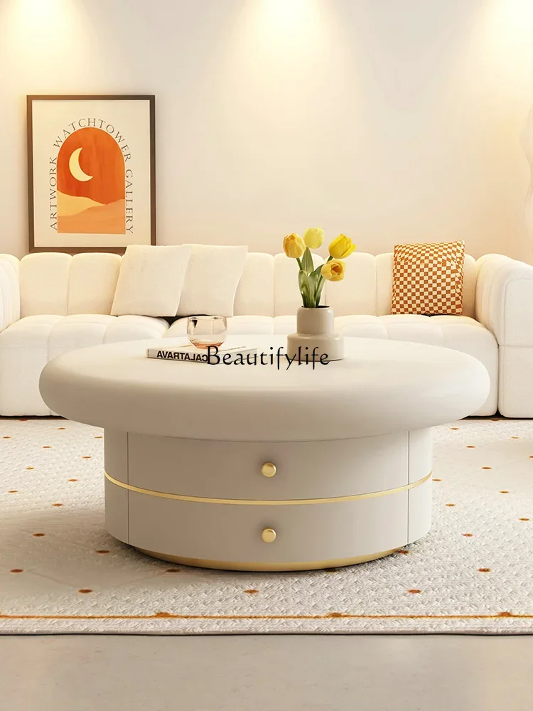 FG28Cream สไตล์รอบชาตารางขนาดเล็ก Apartment Home โมเดิร์น Minimalist ชาตาราง