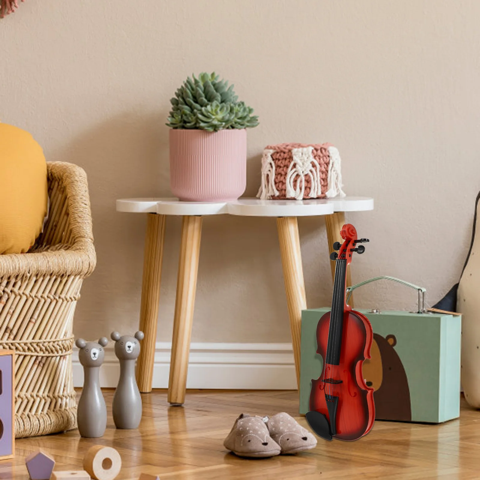 Decoración en miniatura violín simulado juguete niños música instrumento musical para juguetes para niños