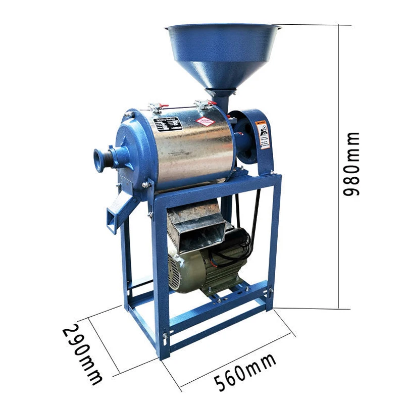 Multifunctional Mill 70KG/H Wheat and Corn Grinder Pea Wheat Bran Separator Grinder Grain Processing