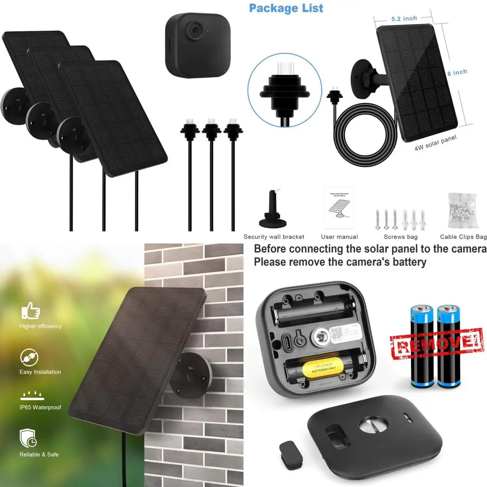 

4th Generation Outdoor Security Cameras with USB-C, Water-Resistant, 13.12ft Cable