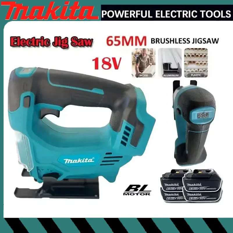 

Аккумуляторный электрический лобзик Makita, портативный многофункциональный инструмент для работы по дереву, совместимый с аккумулятором Makita 18В