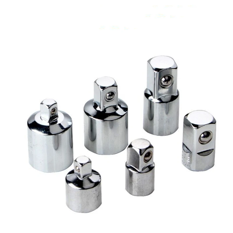 6PCS Ratchet Wrench Adapter Set Chrome Vanadium Sleeve Drive Socket Converter 1/4' 3/8' 1/2' Transform Joint Automotive Repair T