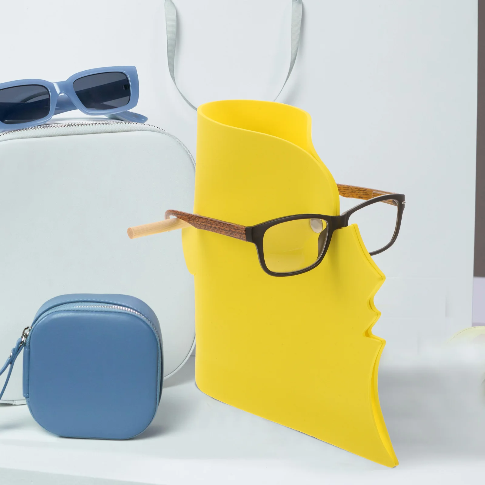 

Eva Human Face Eyeglass Rack Chic Sunglasses Display Stand Simple Exquisite Design Tabletop Ornament Organizer