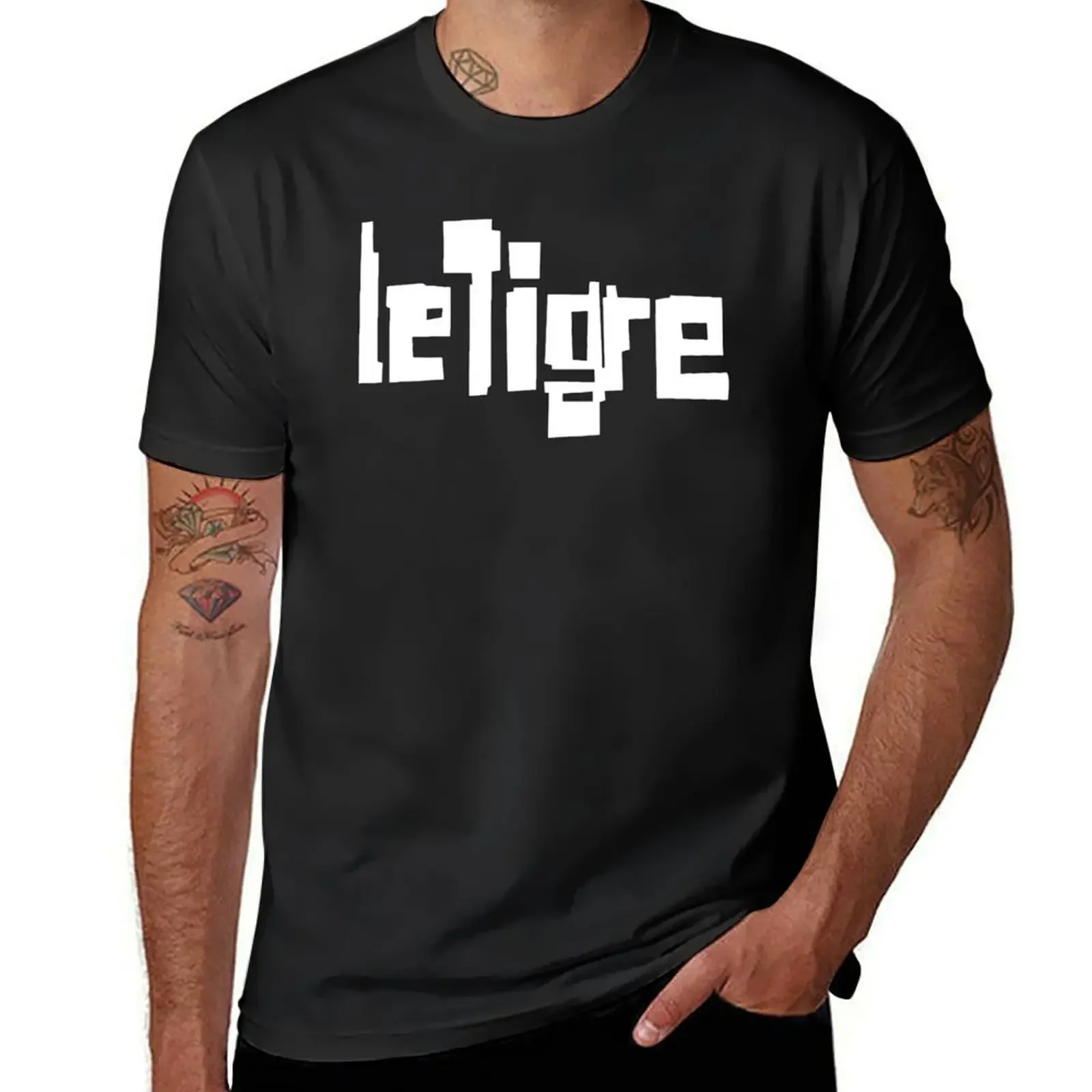 LE TIGRE T-Shirt customs anime figures plain black t shirts men