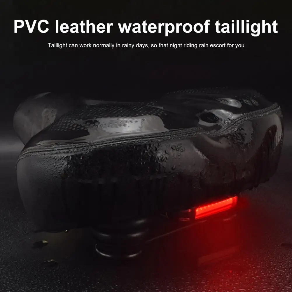 Bicycle Saddle With Taillight Mountain Bike Seat Cushion Big Butt Widened Soft High Elasticity Damping Foaming Sponge Bike Seat