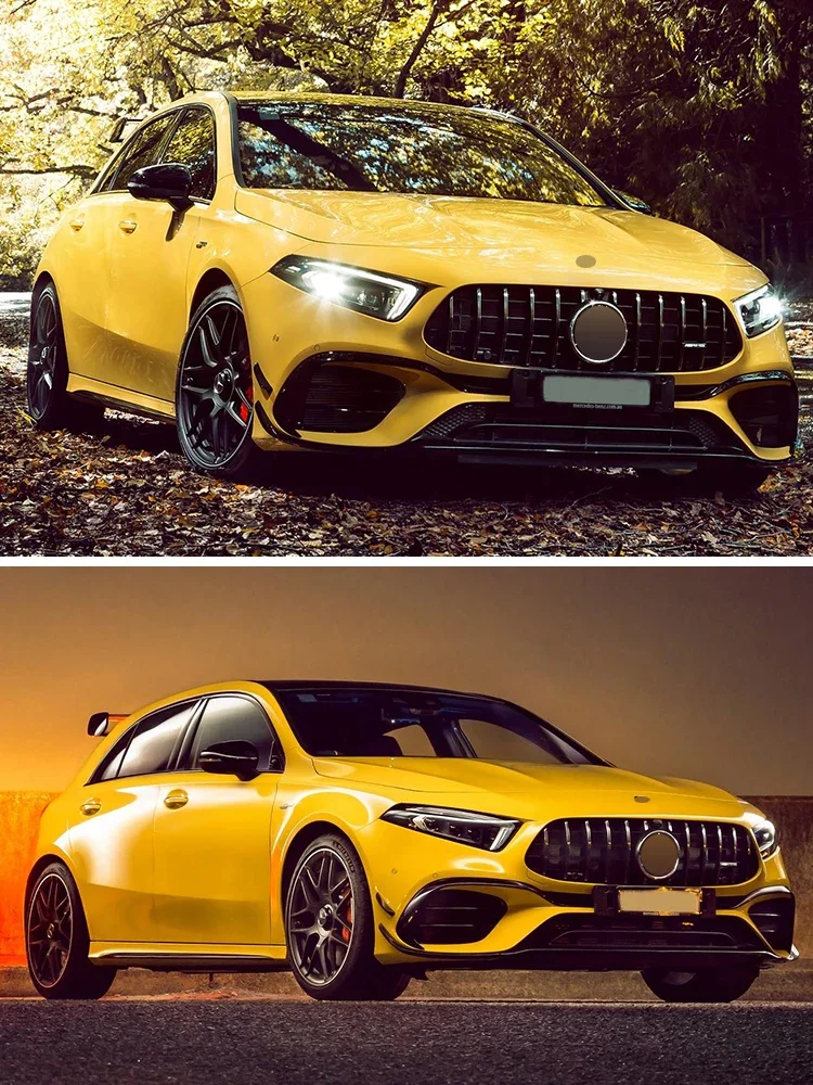 2019 To 2021 For Mercedes Benz A Class W177 A180 A200 A250 AMG A35 A45 Front Bumper AMG GT Grille Grill Panamericana Style