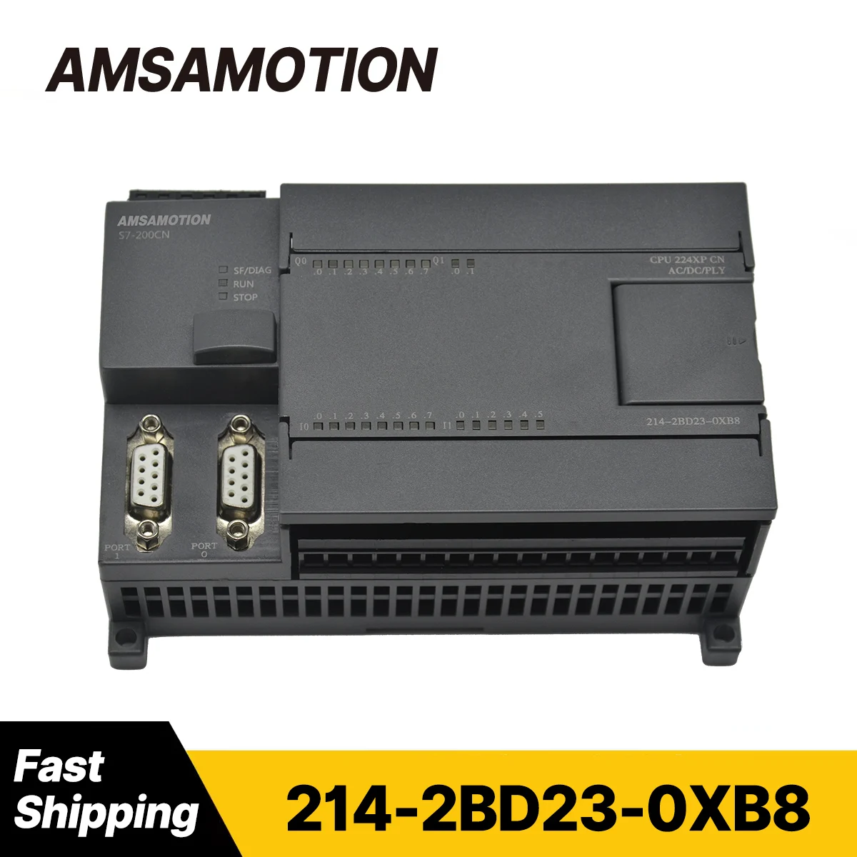 AMSAMOTION CPU224XP Programmable Logic Controller Replace For Siemens S7-200 PLC 214-2BD23-0XB8 220V Relay Output