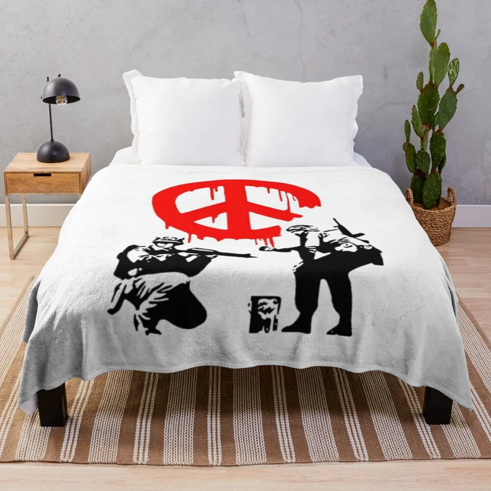 

Peace Soldiers Throw Blanket Luxury Designer blankets ands Luxury St christmas gifts Blankets