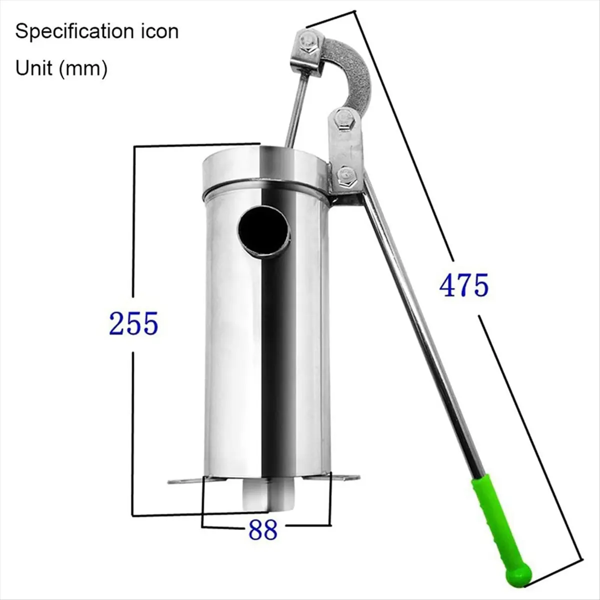 Reliable- Handheld Pump Garden Pump Hand Pump Press Suction Cast Fountain 32 mm Manual Deep Water Pump Water Pump 3 Bowls