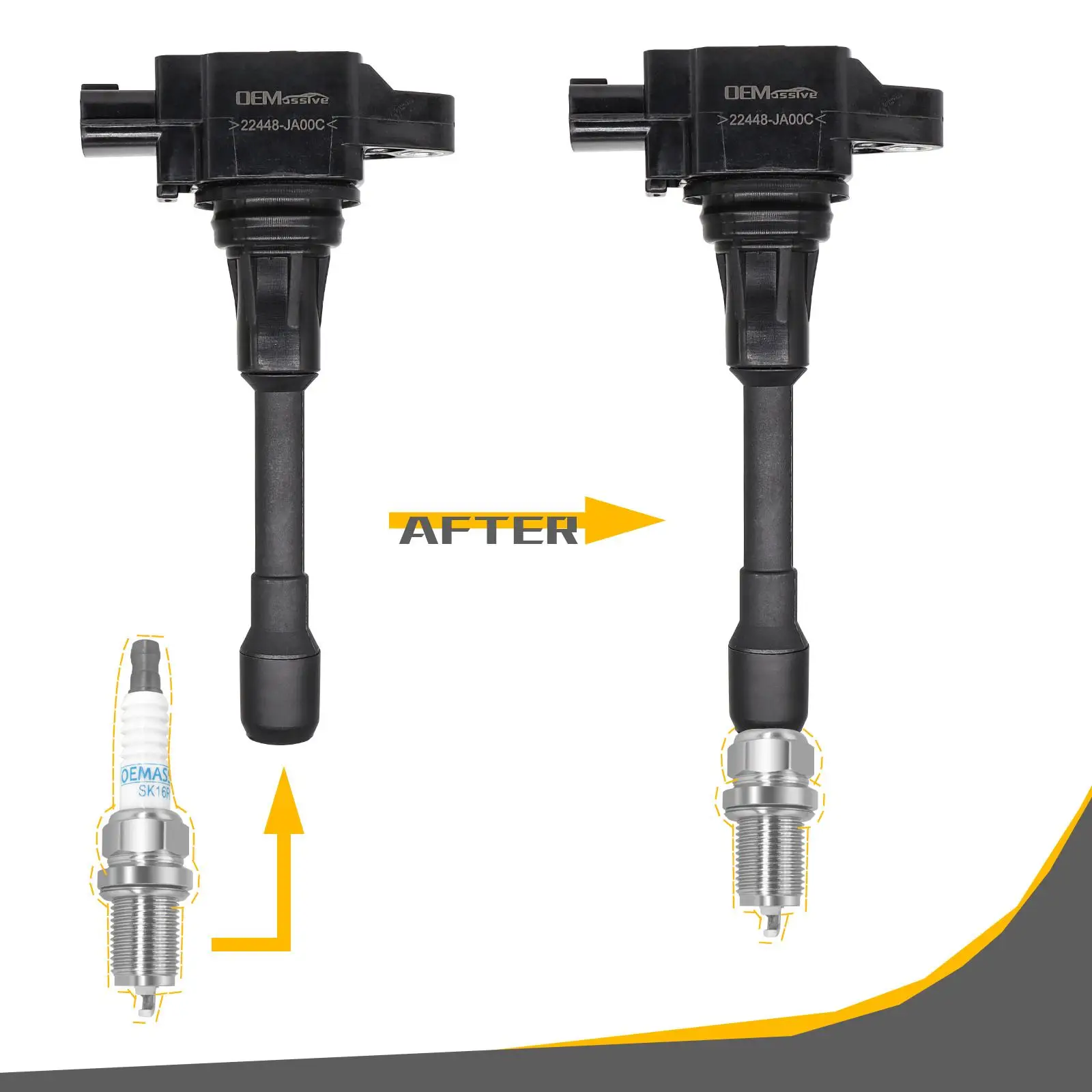 4X Ignition Coils 22448-JA00C 22448-JA00A For Nissan Altima Cube Pathfinder Rogue Sentra Versa 2010 2011 2012 2013 2014 2015
