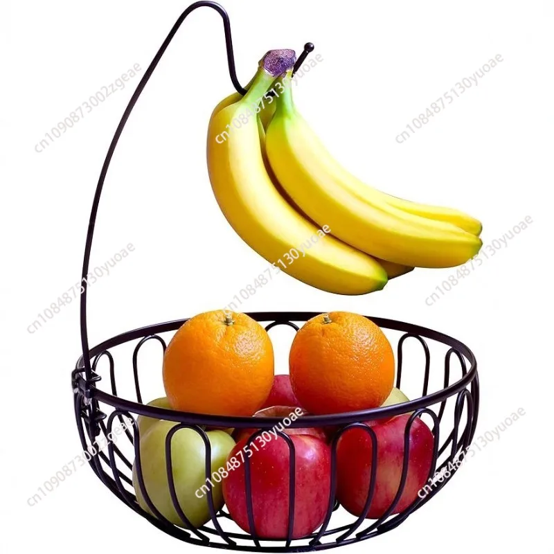 

Metal hook fruit basket for hanging bananas, simple, attractive, and practical daily snack storage basket