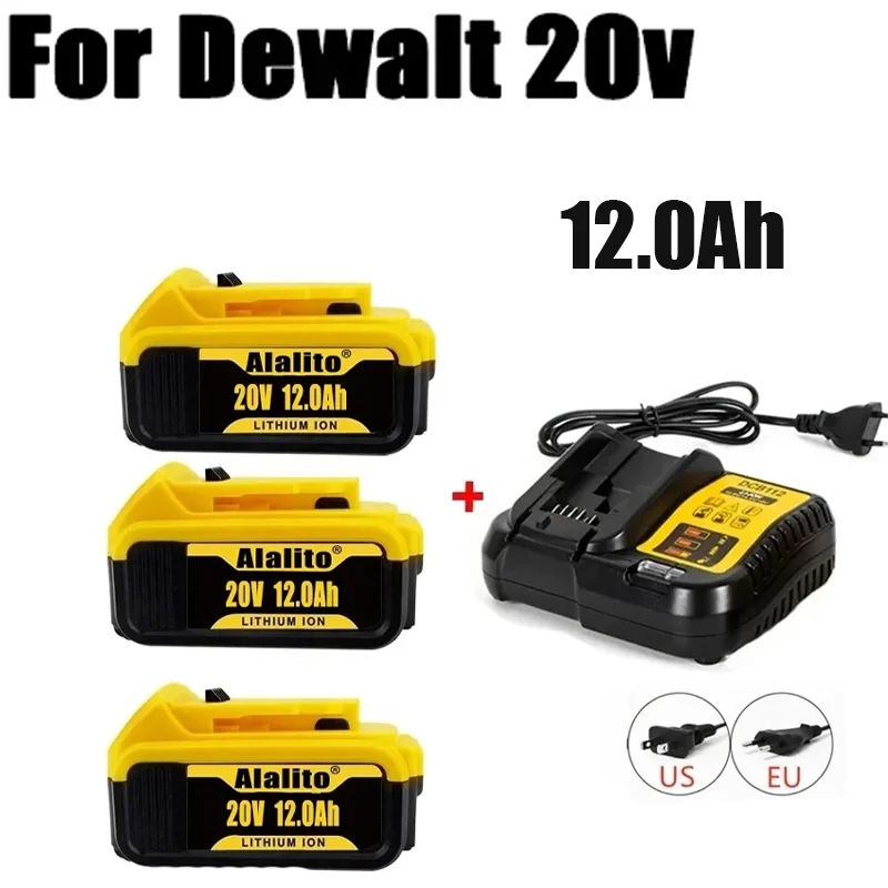 

For Dewalt DCB200 18V 6.0Ah Replacement Battery Compatible with For Dewalt 18V/20V Tools Battery+battery charger