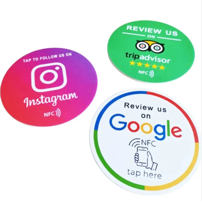 تخصيص NFC ملصق مقاوم للماء جولة بطاقة جوجل ملصق مضاد للتدخل 215 رقاقة بطاقة جوجل ملصق Cus #5