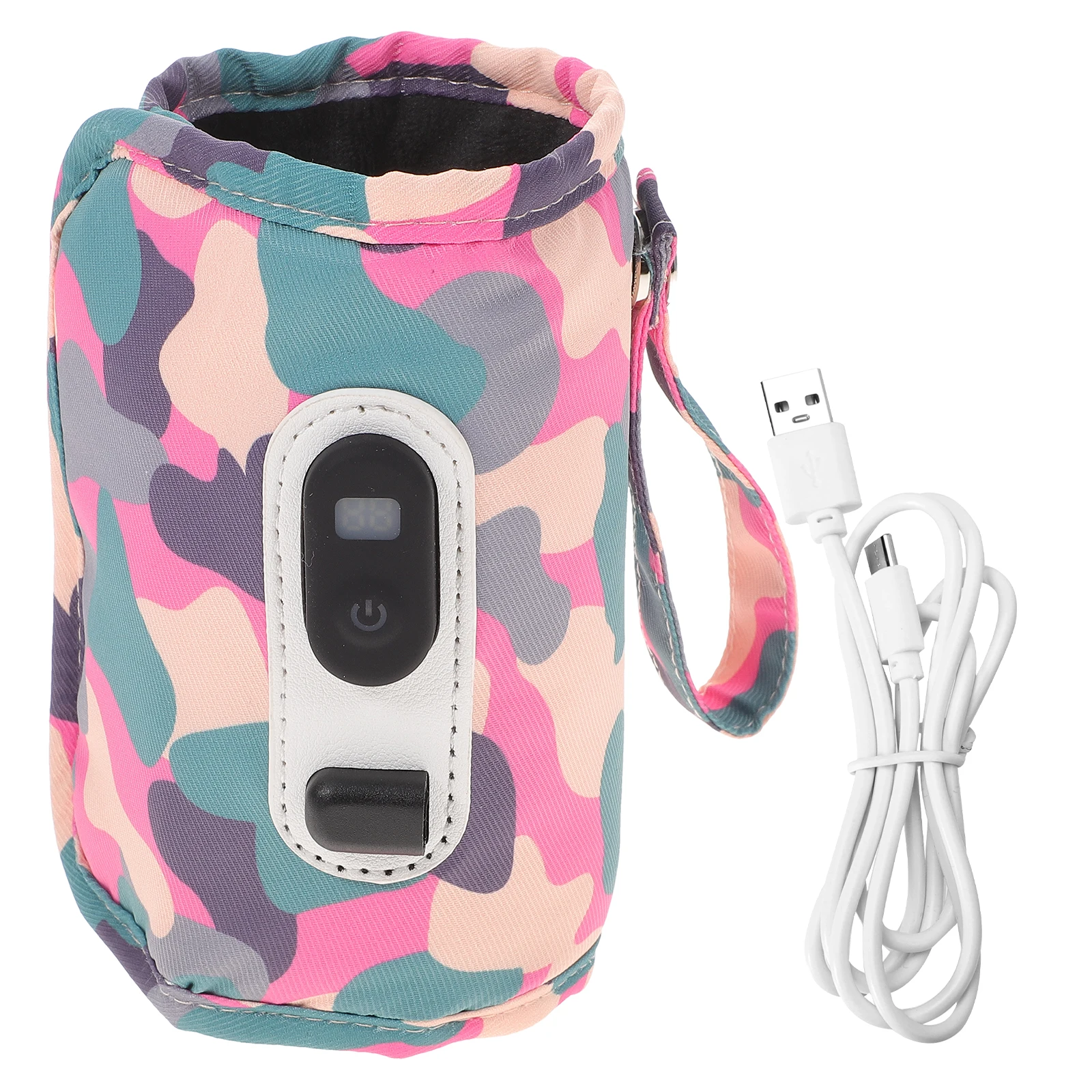 

Digital Display Milk Bottle Warmer Portable Travel Silica Gel Oxford Warm Gear Temperature Adjustable Outdoor